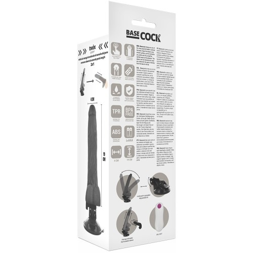 BASECOCK Realistic Remote Control Vibrator 19 cm