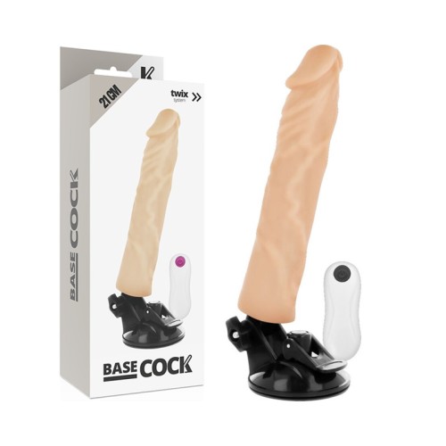 Remote Control 21 cm Realistic Vibrator - BASECOCK