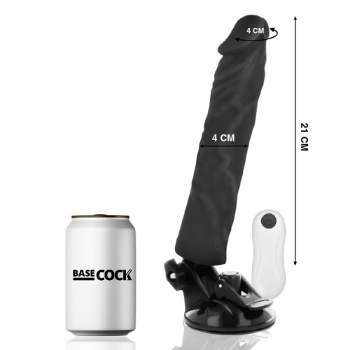 Realistic Black Vibrator Remote Control - 21 cm