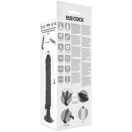 Vibrador Realístico Negro Control Remoto - 21 cm