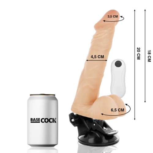Articulated Realistic Vibrator with Remote Control Natural 20 cm