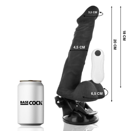 Realistic Articulable Vibrator Remote Control Black 20 cm - 4.5 cm - Ultimate Pleasure