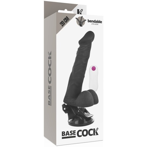 Realistic Articulable Vibrator Remote Control Black 20 cm - 4.5 cm - Ultimate Pleasure