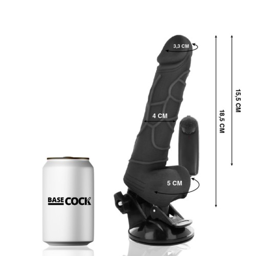 Realistic Black Vibrator with Remote Control