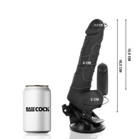 Realistic Black Vibrator with Remote Control