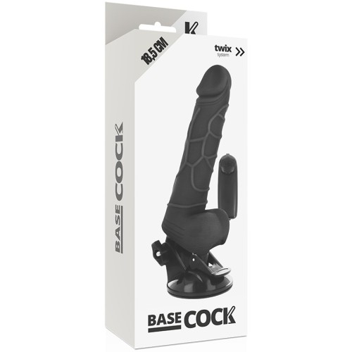 Realistic Black Vibrator with Remote Control