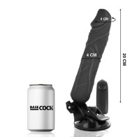 Realistic Vibrator with Remote Control Black - 20cm - 4cm
