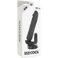 Realistic Vibrator with Remote Control Black - 20cm - 4cm