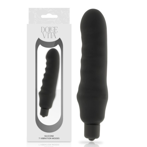 Genius Black Silicone Vibrator - Classic Pleasure