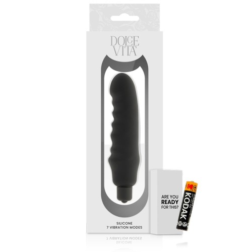Genius Black Silicone Vibrator - Classic Pleasure