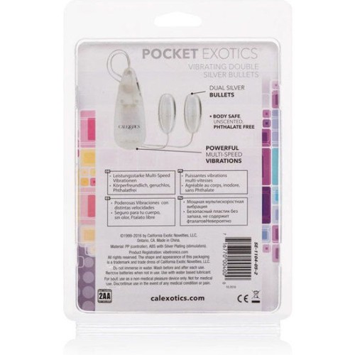Duo Silver Vibrating Bullets for Ultimate Pleasure