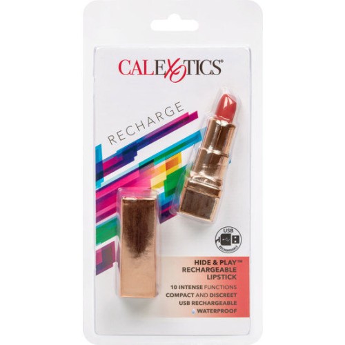 Rechargeable Lipstick Vibrator with 10 Vibration Modes