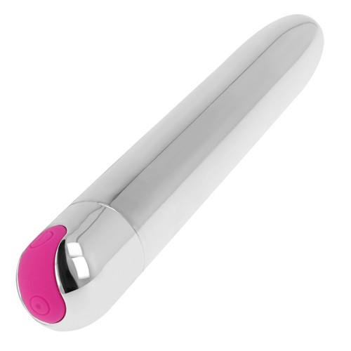 Ohmama Rechargeable Silver Vibrator with 10 Vibration Modes