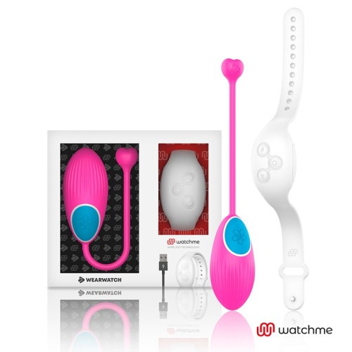 Watchme Remote Control Technology Egg Fuchsia/White - Discreet Pleasure