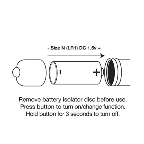 Rocks-Off RO-80mm Midnight Metal Vibrating Bullet