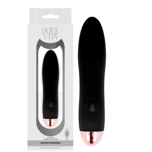 Rechargeable Four Vibrator Black - Dolce Vita