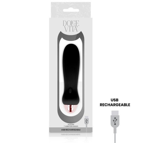 Rechargeable Five Vibrator Black for Ultimate Pleasure