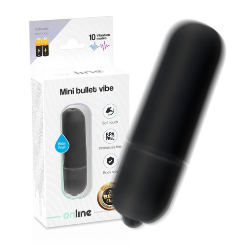 Mini Black Vibrating Bullet for Discreet Pleasure