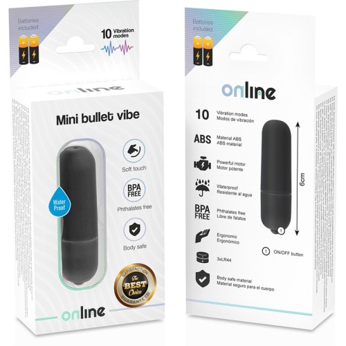 Mini Black Vibrating Bullet for Discreet Pleasure