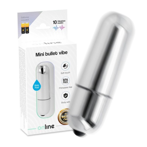 Mini Silver Bullet Vibrator with 10 Vibration Patterns