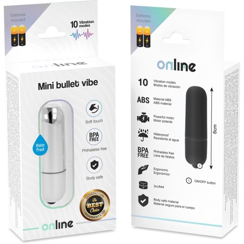 Mini Silver Bullet Vibrator with 10 Vibration Patterns