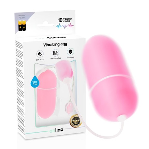 Waterproof Pink Vibrating Egg - Sensational Pleasure Anywhere