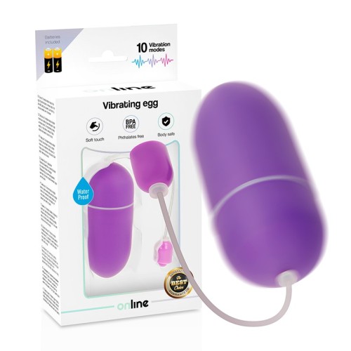 Waterproof Lilac Vibrating Egg with 10 Modes