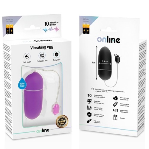 Waterproof Lilac Vibrating Egg with 10 Modes