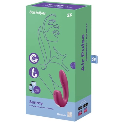 Satisfyer - Sunray App Controlled Stimulator and Vibrator Red