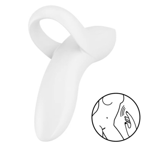 Satisfyer Bold Lover Finger Vibrator White | Powerful Clitoral Stimulation