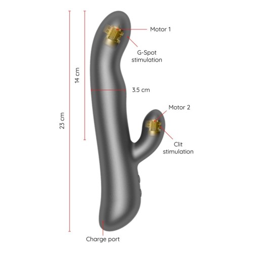 Oslo Vibration & Rotation Black - Rabbit Vibrator