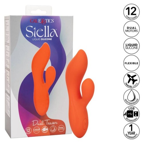 Stella Dual Teaser Orange Vibrating Pleasure