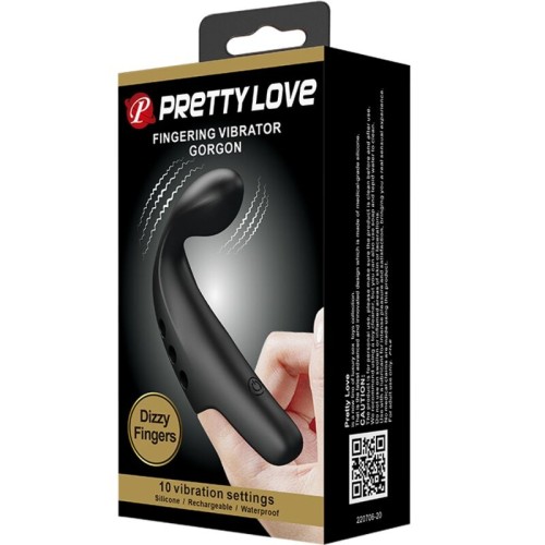 Pretty Love Dedal Vibrador Gorgon Negro - Potente y Compacto