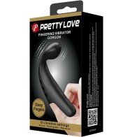 Pretty Love Dedal Vibrador Gorgon Negro - Potente y Compacto