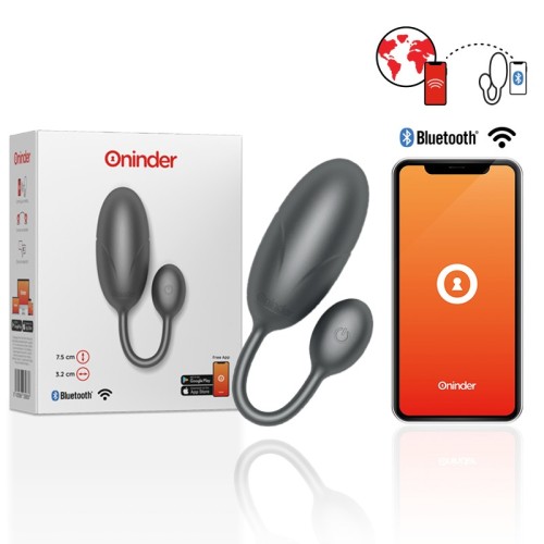 Tokyo Vibrating Egg Black 7.5X3.2Cm - Control by Free App