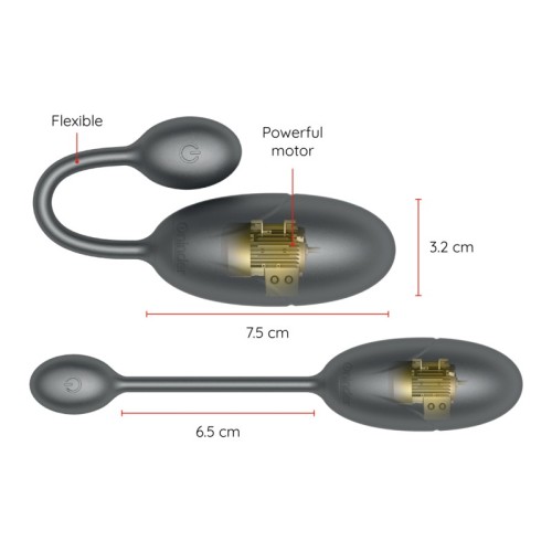 Tokyo Vibrating Egg Black 7.5X3.2Cm - Control by Free App