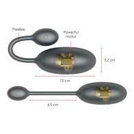 Tokyo Vibrating Egg Black 7.5X3.2Cm - Control by Free App