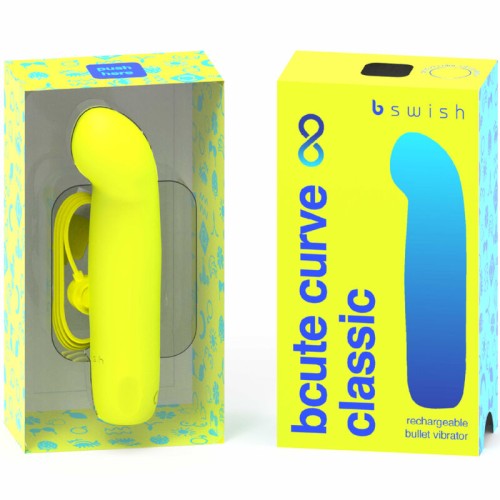 Bcute Curve Infinite Classic Rechargeable Vibrator Yellow