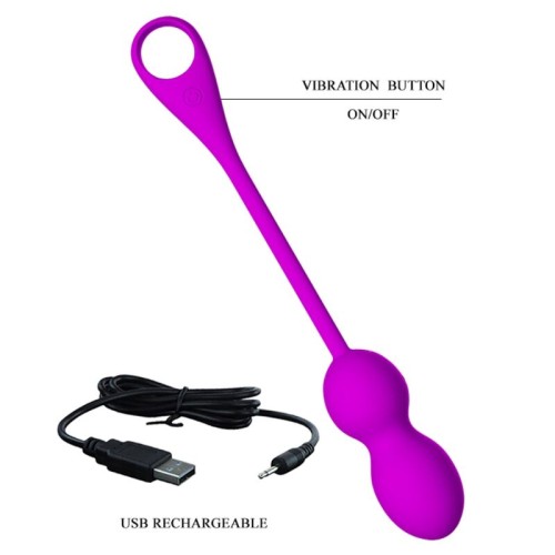 Pretty Love Elvira Rechargeable Vibrating Balls Purple