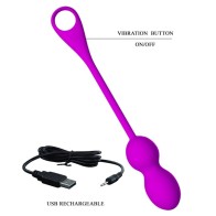 Pretty Love Elvira Rechargeable Vibrating Balls Purple