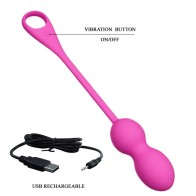 Pretty Love Elvira Rechargeable Vibrating Balls Pink