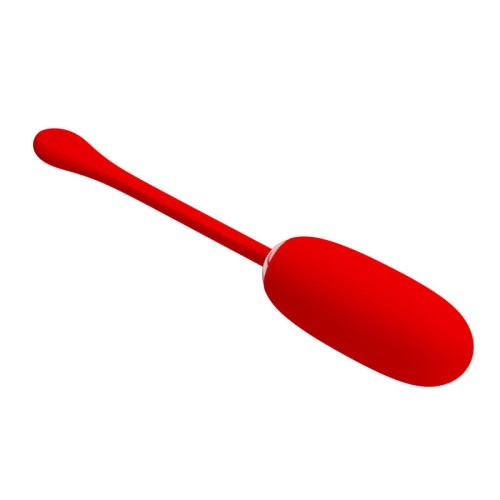Rechargeable Red Vibrating Egg for Discreet Pleasure