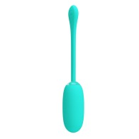 Pretty Love Huevo Vibrador Impermeable y Recargable Verde Agua