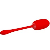 Pretty Love Kirk Rechargeable Red Vibrating Egg with 12 Vibration Modes