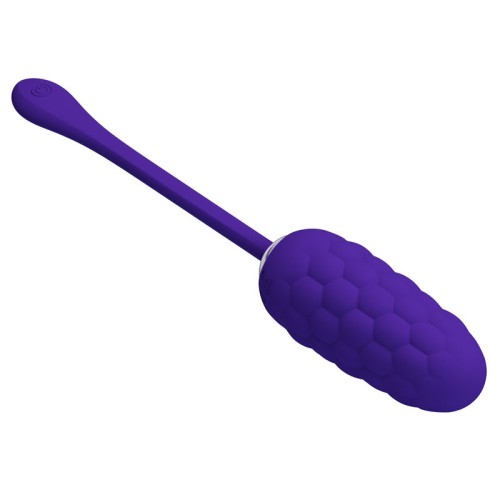 Pretty Love Textured Marine Vibrating Egg Rechargeable Purple