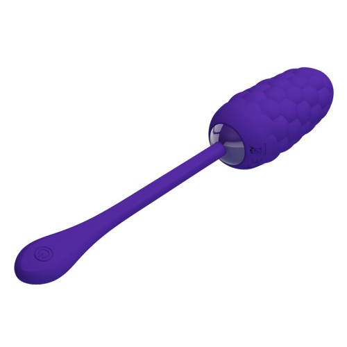 Pretty Love Textured Marine Vibrating Egg Rechargeable Purple