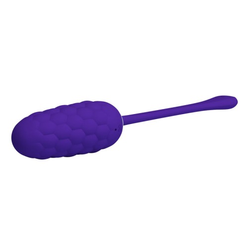 Pretty Love Textured Marine Vibrating Egg Rechargeable Purple