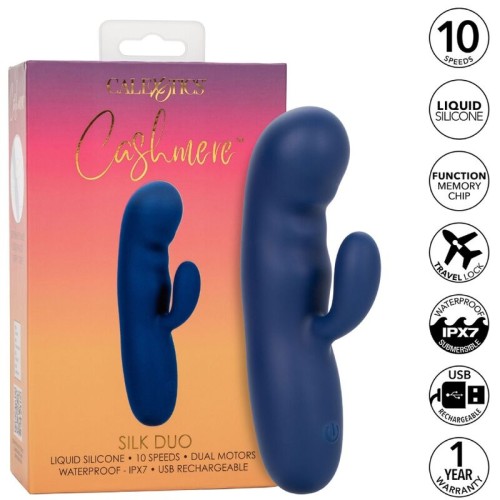 Cashmere Silk Duo Blue - Dual Motor G-spot Massager