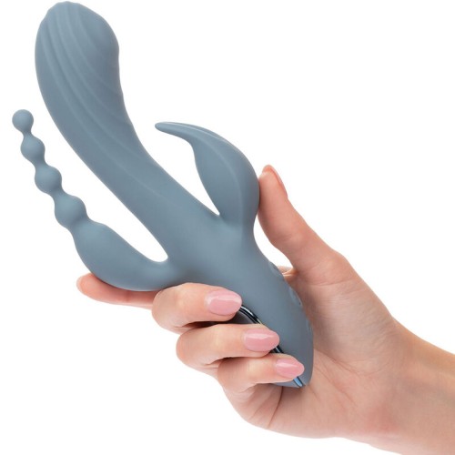 Triple Ecstasy Vibrator Grey - Ultimate Pleasure Becomes a Reality