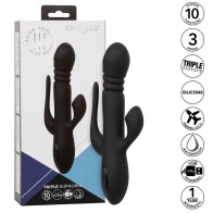 Triple Euphoria Vibrator Black - Ultimate Pleasure